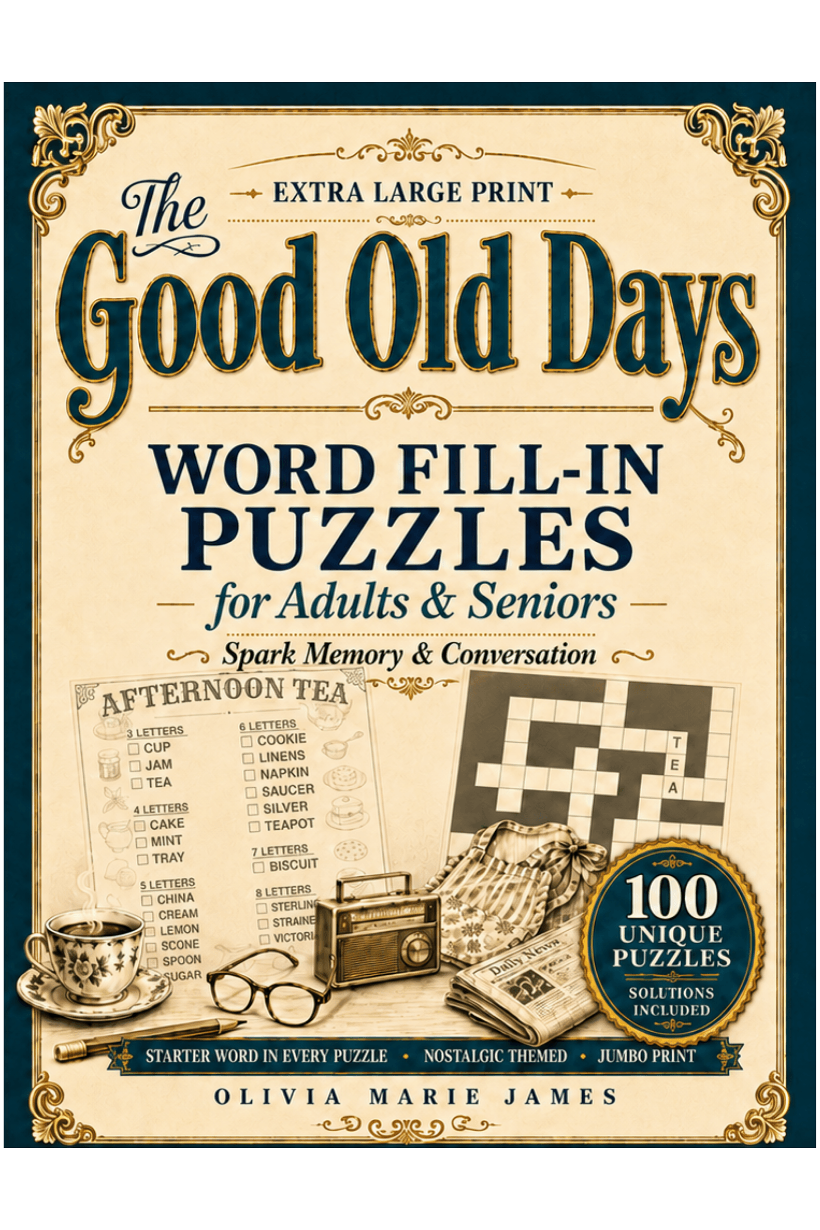 Good Old Days Word Fill-In Puzzle Book